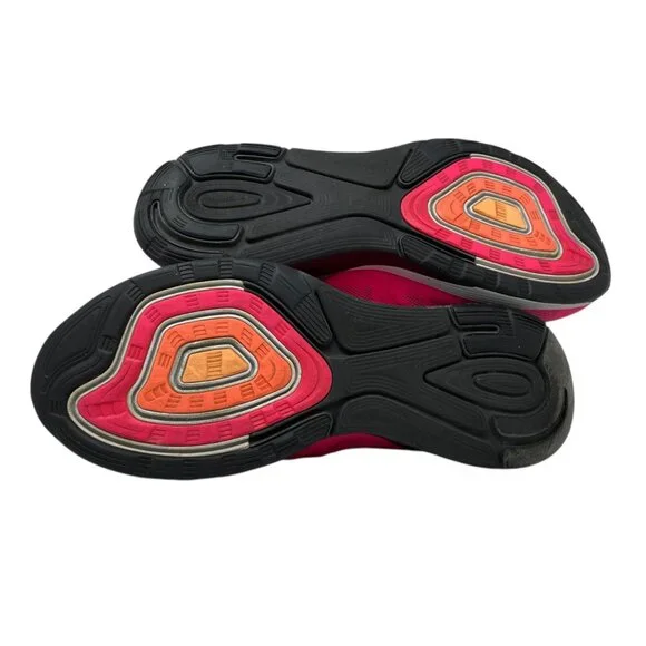 Nike Womens 11 Lunarlon Running Shoes Hot Pink Breathable Mesh Athletic Sneakers - Picture 3 of 16